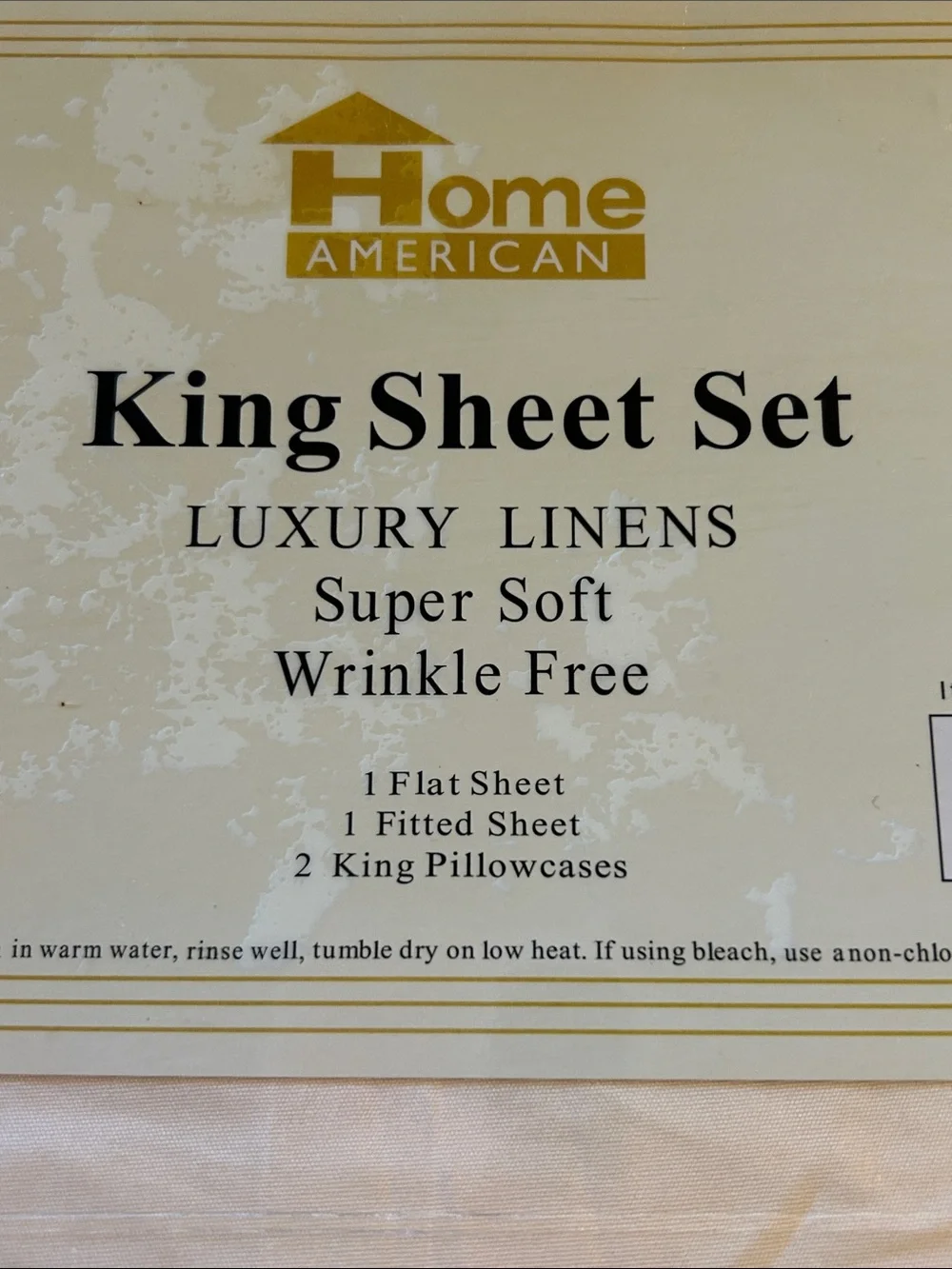 NEW Home American King Sheet Set - Cream Luxury Linens